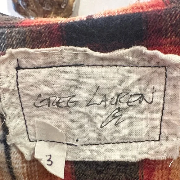 Greg Lauren - Birdwell Panelled Distressed Checked Cotton-Flannel & Nylon Shirt - Picture 9 of 15